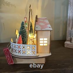 World Market Laser Cut Wood Mid Century Modern House LED Holiday Decor NWT 2022 World Market Laser Cut Wood Mid Century Modern House LED Holiday Decor NWT 2022