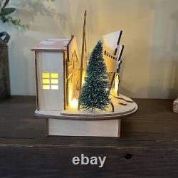 World Market Laser Cut Wood Mid Century Modern House LED Holiday Decor NWT 2022 World Market Laser Cut Wood Mid Century Modern House LED Holiday Decor NWT 2022