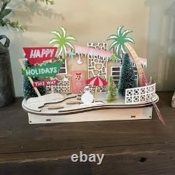 World Market Laser Cut Wood Mid Century Modern House LED Holiday Decor NWT 2022 World Market Laser Cut Wood Mid Century Modern House LED Holiday Decor NWT 2022