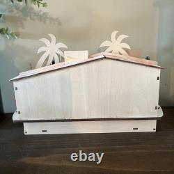 World Market Laser Cut Wood Mid Century Modern House LED Holiday Decor NWT 2022 World Market Laser Cut Wood Mid Century Modern House LED Holiday Decor NWT 2022