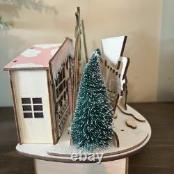 World Market Laser Cut Wood Mid Century Modern House LED Holiday Decor NWT 2022 World Market Laser Cut Wood Mid Century Modern House LED Holiday Decor NWT 2022
