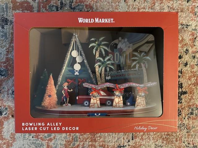 World Market Laser Cut Wood Mid Century Modern House Led Holiday Decor Nwt 2025