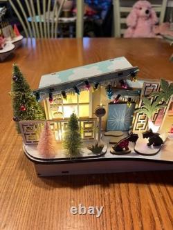 World Market Laser Cut Wood Mid Century Modern House Scotty dogs LED 2022