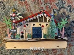 World Market Laser Cut Wood Mid Century Oasis Lounge LED Christmas House 2022