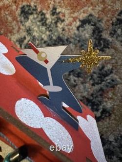 World Market Laser Cut Wood Mid Century Oasis Lounge LED Christmas House 2022