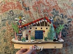 World Market Laser Cut Wood Mid Century Oasis Lounge LED Christmas House 2022