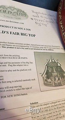 World's Fair Mr. Christmas -Big Top -Gold Label With Box NICE